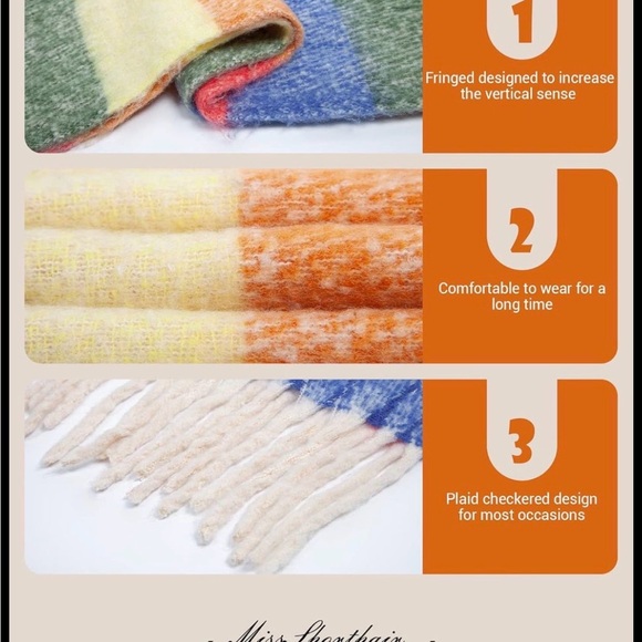 Multicolor Striped Scarf - Picture 3 of 4